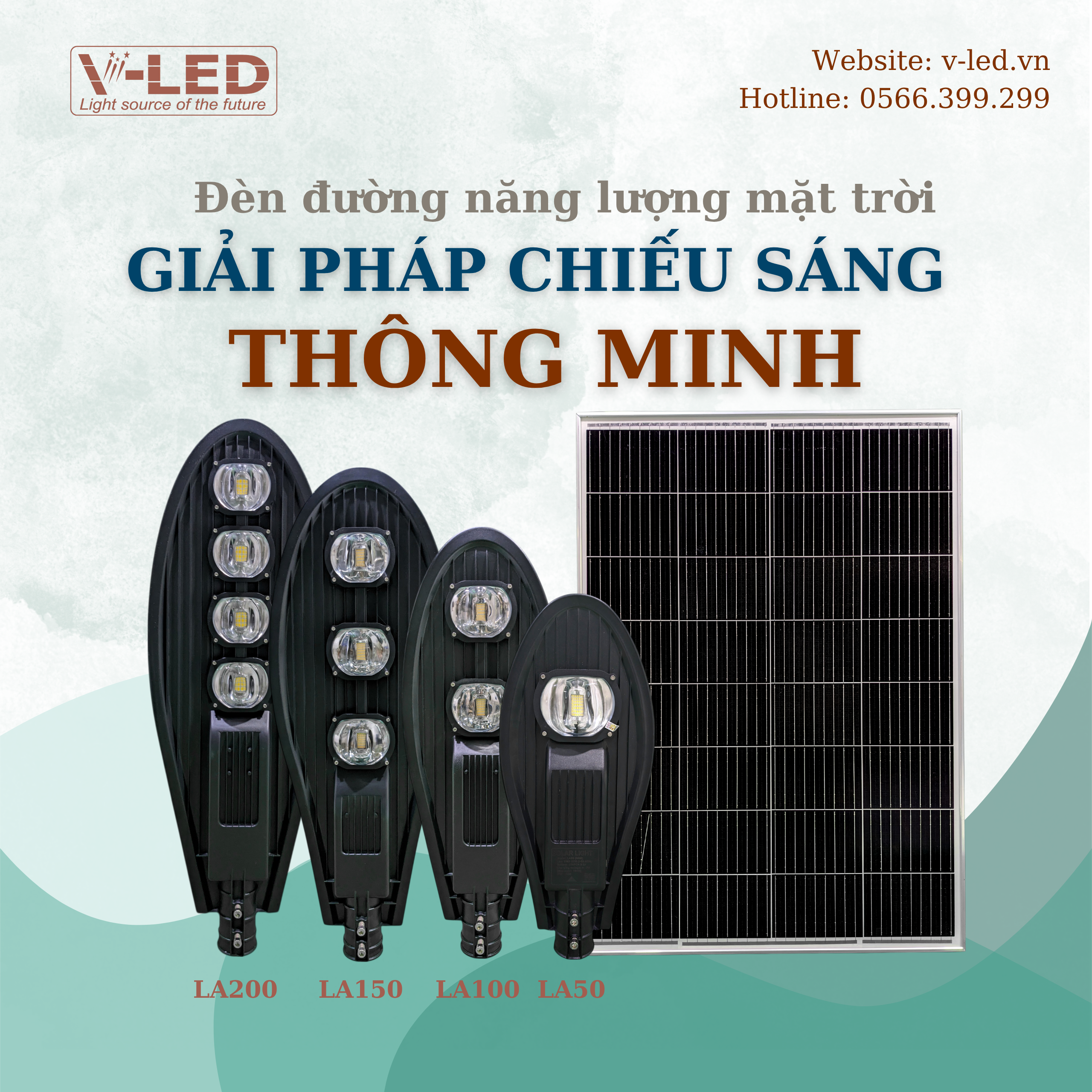 Đèn Đường Chiếc Lá 50W - V-LED LA50 - Ảnh 3