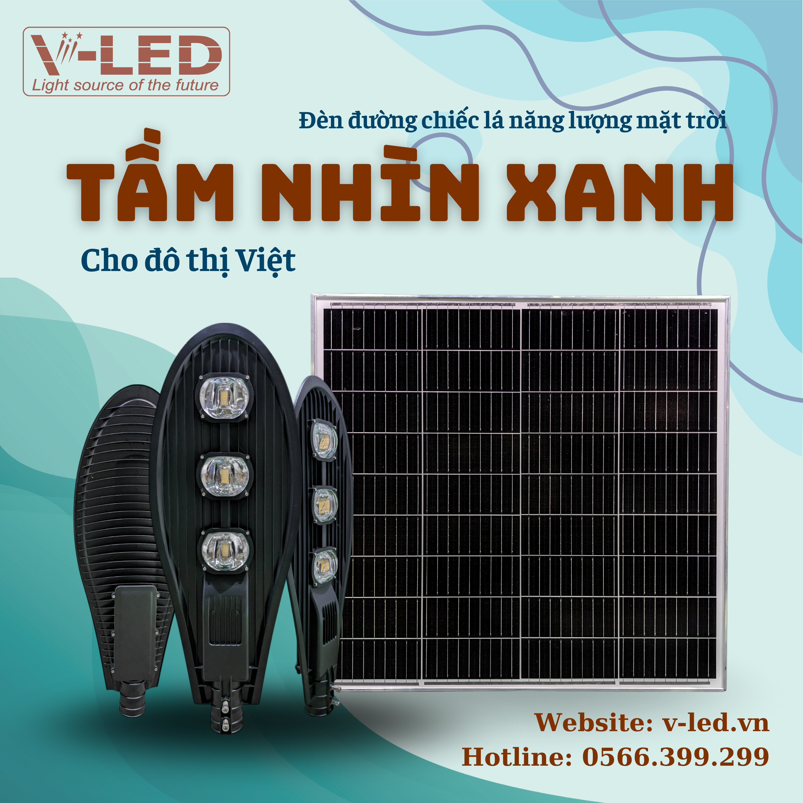 Đèn Đường Chiếc Lá 50W - V-LED LA50 - Ảnh 9