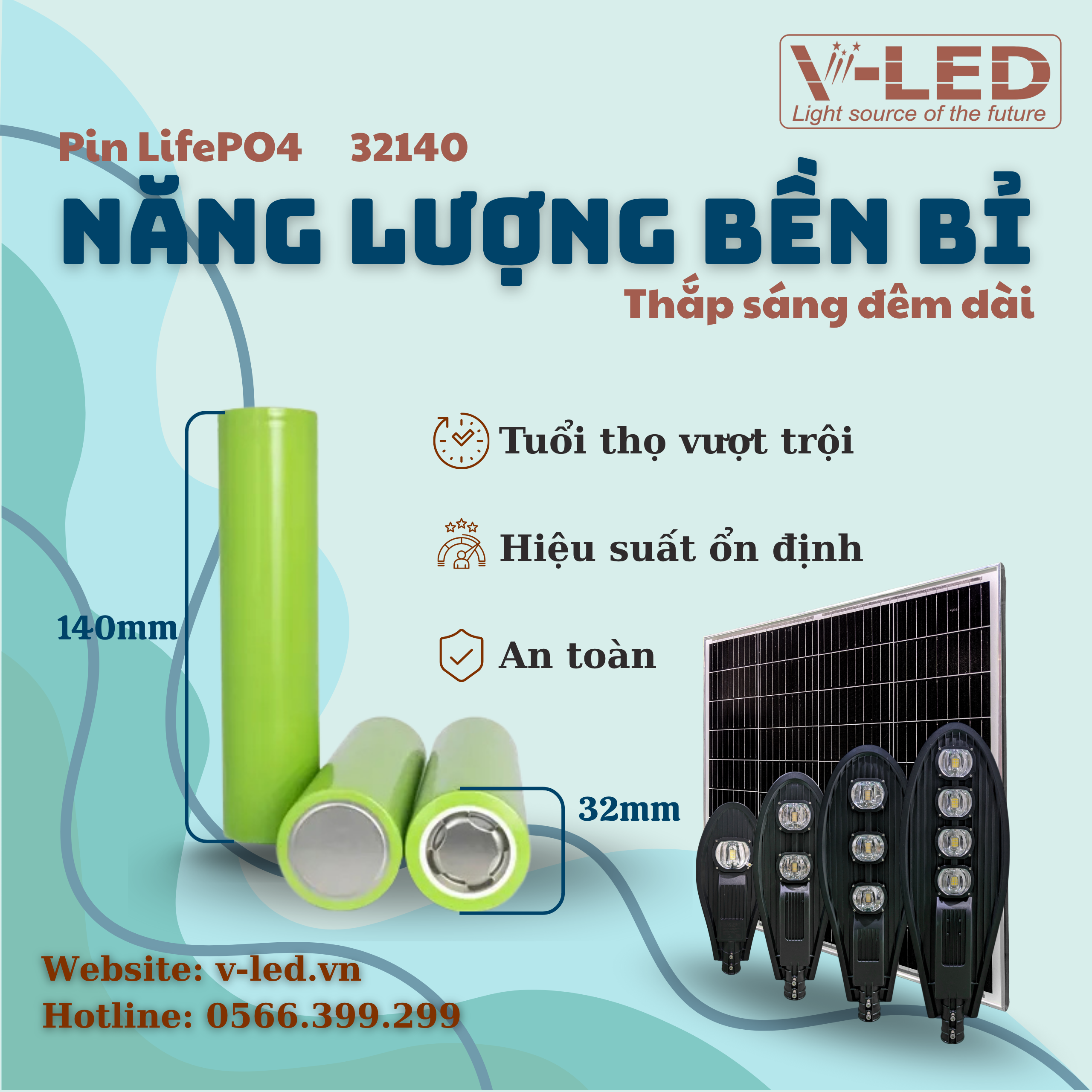 Đèn Đường Chiếc Lá 50W - V-LED LA50 - Ảnh 11