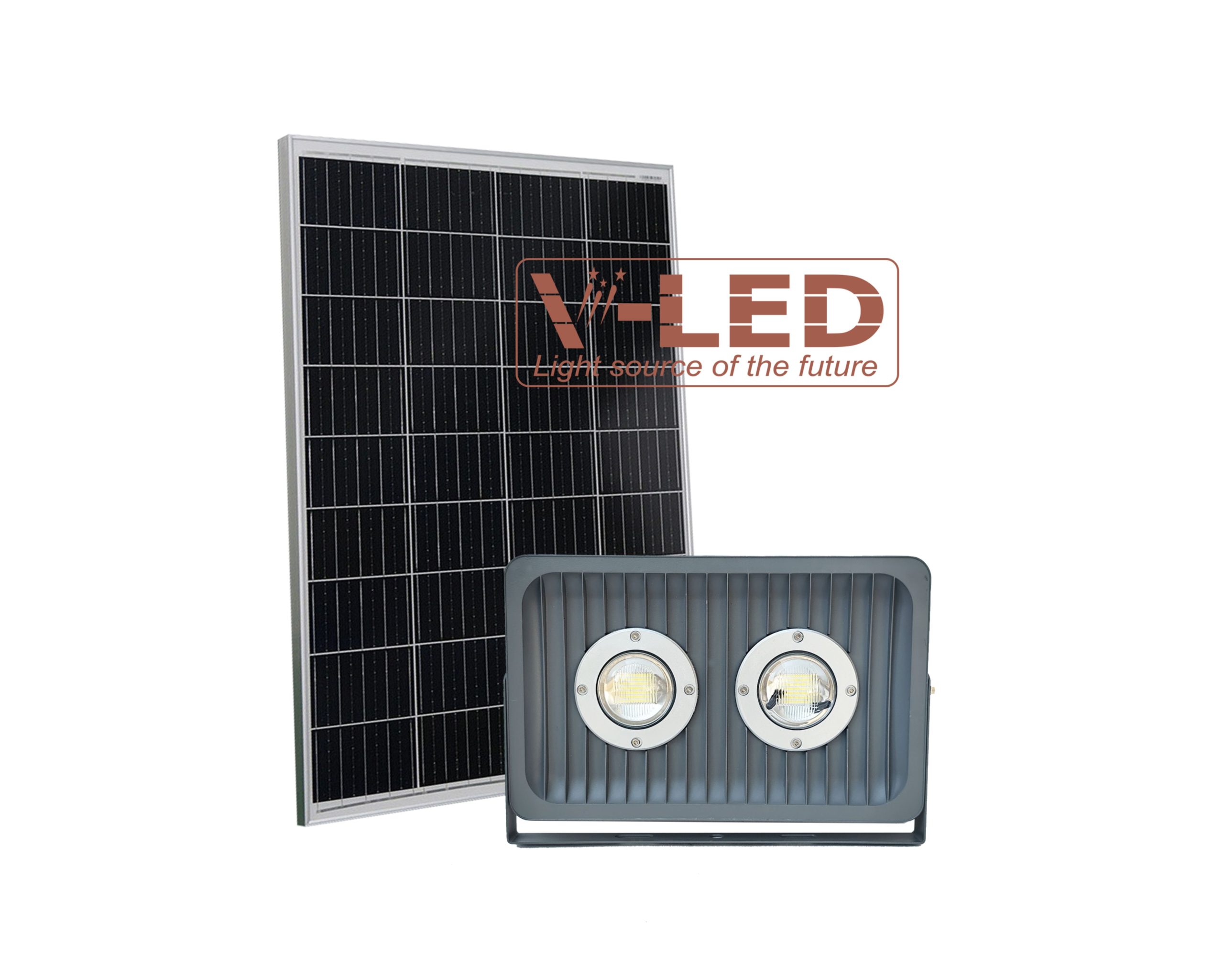 Đèn pha năng lượng mặt trời chống nổ 100W cao cấp V-Led - Ảnh 12