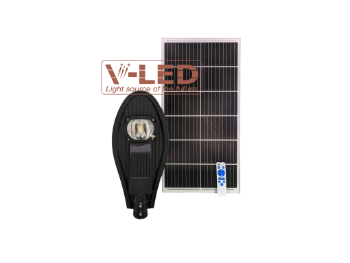 Đèn đường năng lượng mặt trời chiếc lá 50W cao cấp - Ảnh 6