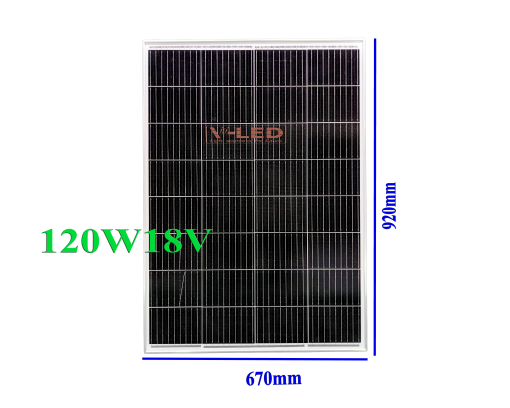Tấm pin năng lượng mặt trời MONO 120W 18V V-LED
