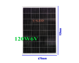 Tấm pin năng lượng mặt trời MONO 120W 6V V-LED