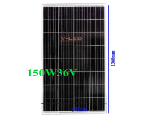 Tấm pin năng lượng mặt trời MONO 150W 36V V-LED