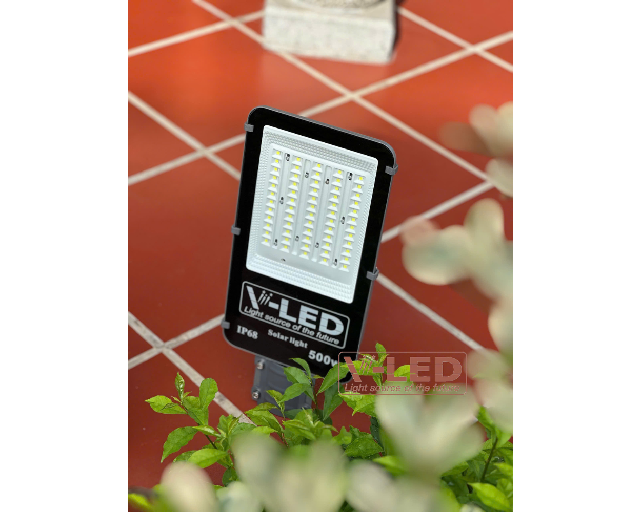 Đèn bàn chải năng lượng mặt trời V-LED 500W - Ảnh 15