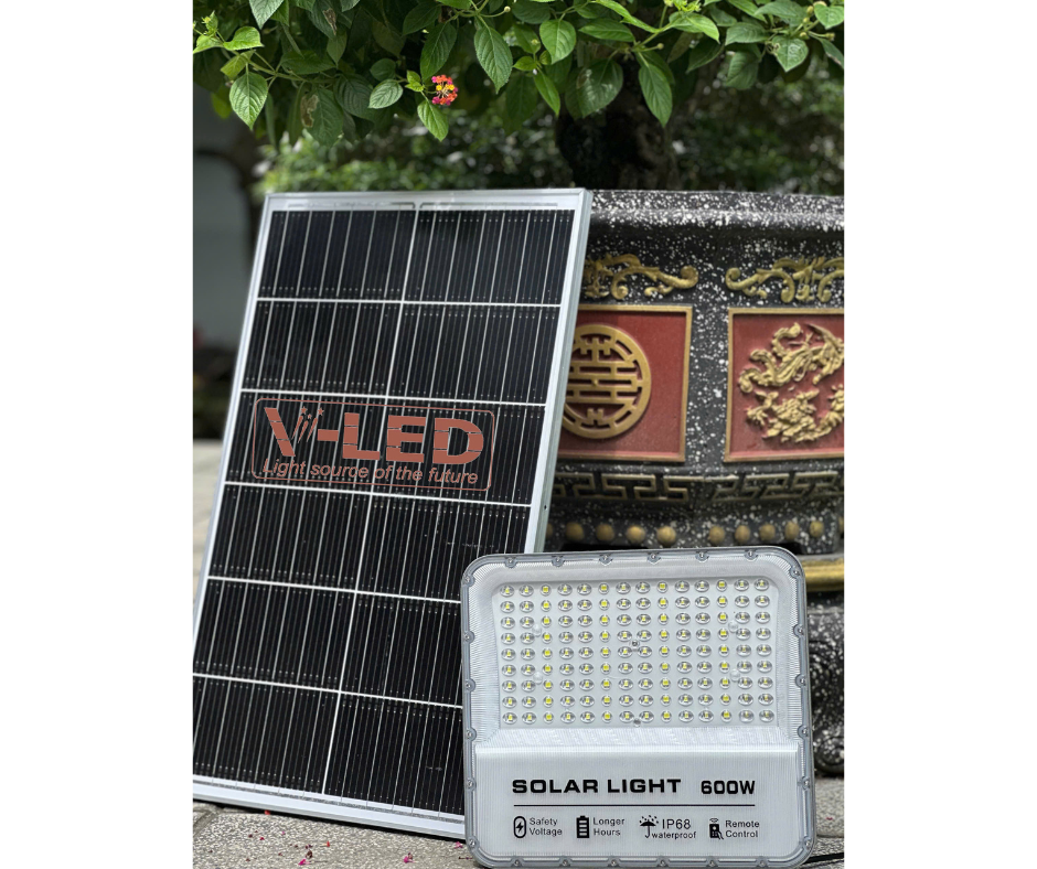 Đèn pha NLMT V-Led mắt ngọc 600W (Led 5054) - Ảnh 8