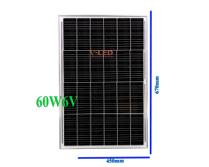 Tấm pin năng lượng mặt trời MONO 60W 6V