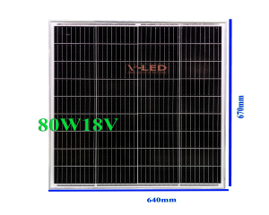 Tấm pin năng lượng mặt trời MONO 80W 18V