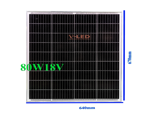 Tấm pin năng lượng mặt trời MONO 80W 18V