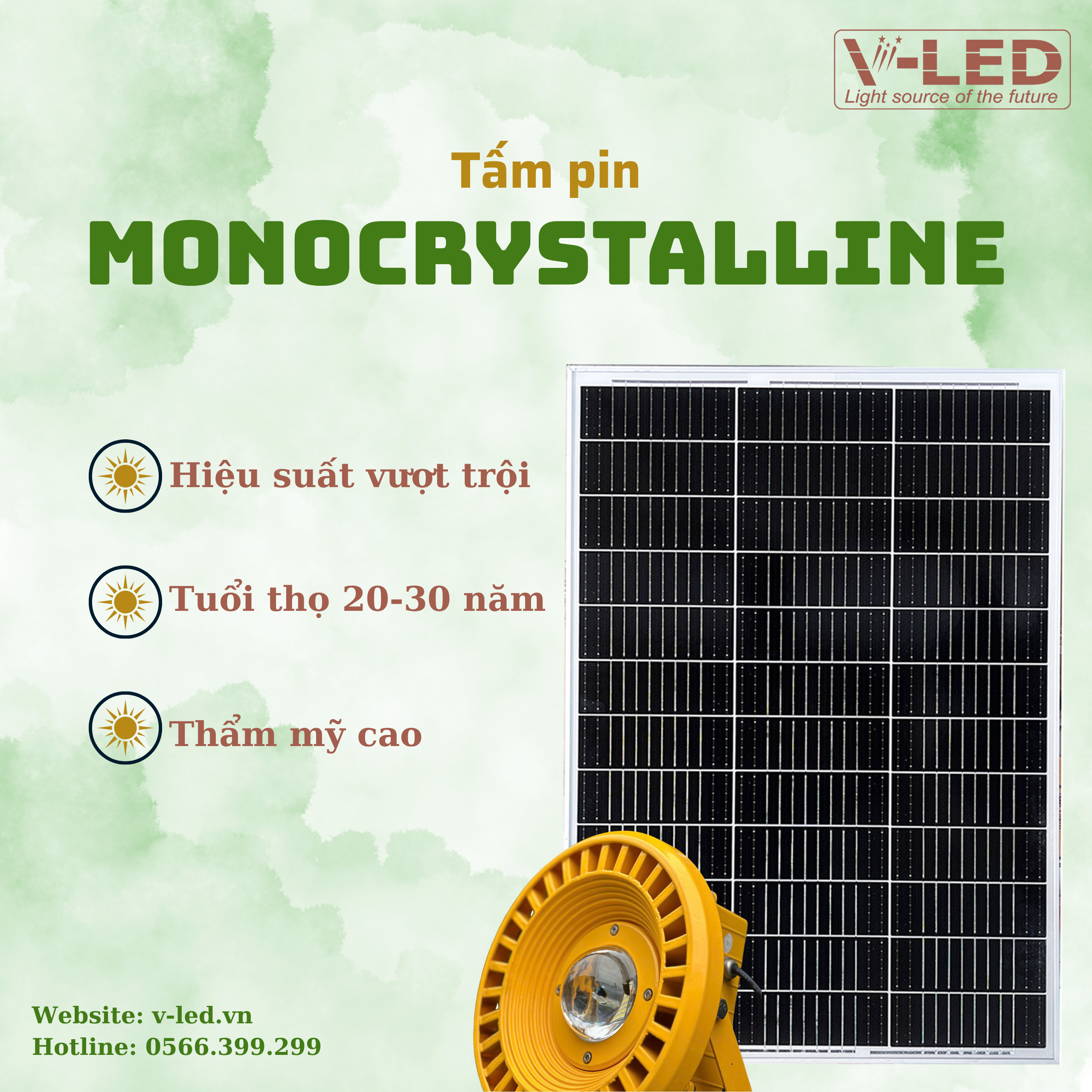 Đèn pha năng lượng mặt trời chống nổ UFO 50W V-LED - Ảnh 3