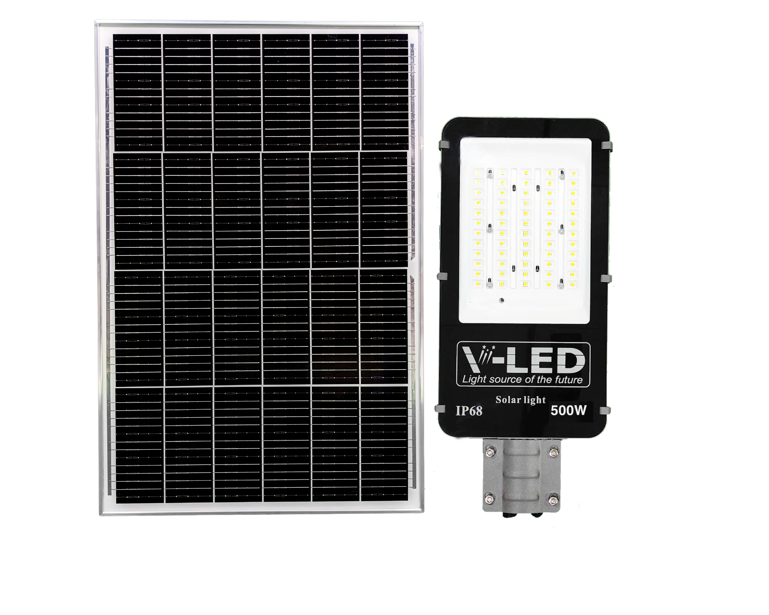 Đèn bàn chải năng lượng mặt trời V-LED 500W