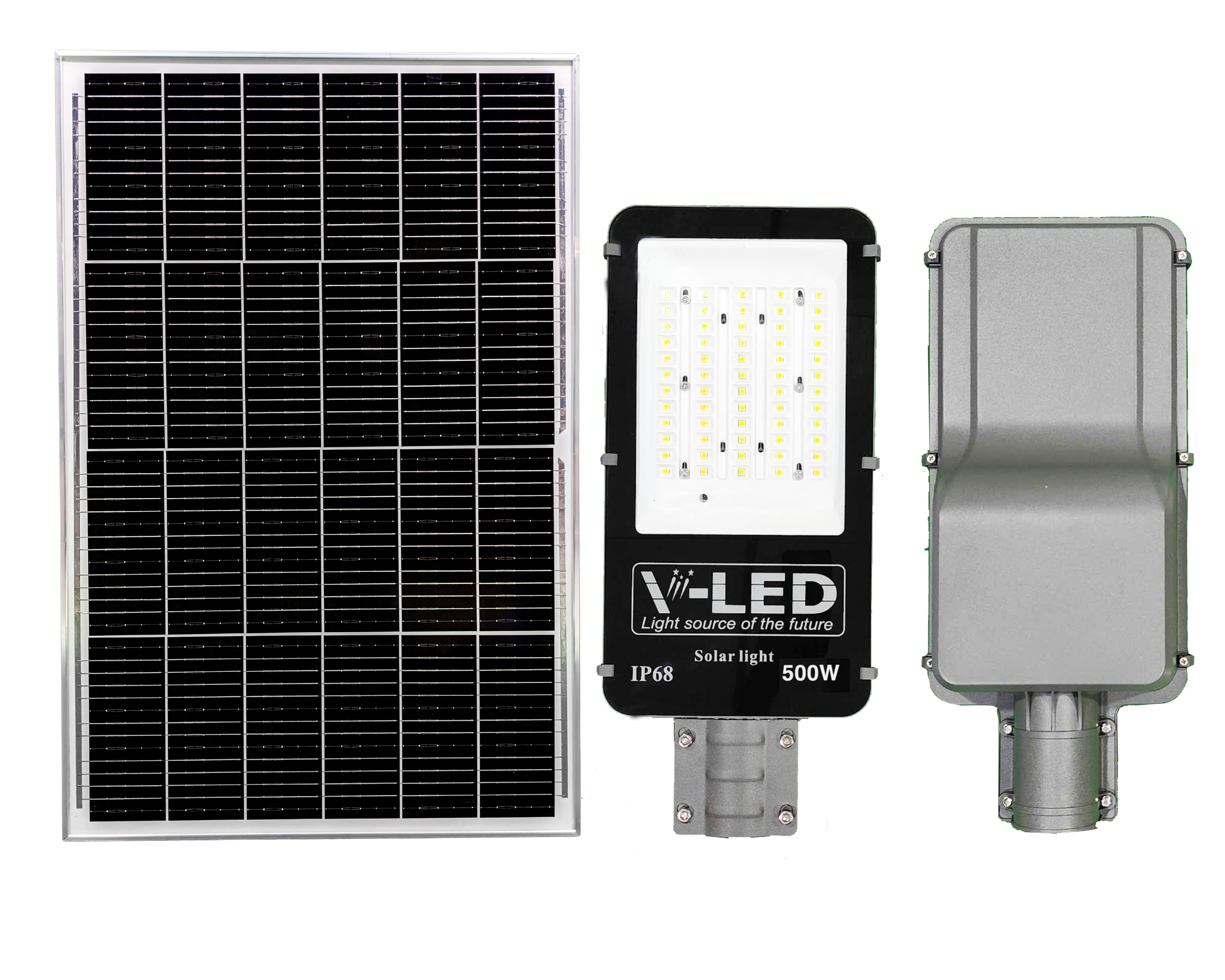 Đèn bàn chải năng lượng mặt trời V-LED 500W - Ảnh 3