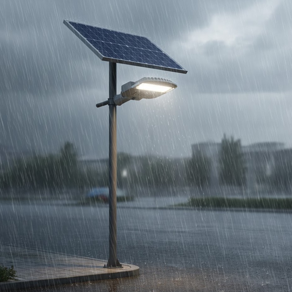 Đèn NLMT hoạt động trong mùa mưa